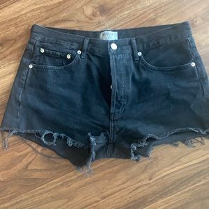 Agolde Parker Vintage Cut Off Shorts -Black